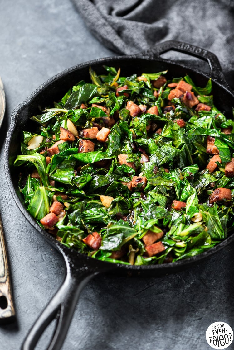 Skillet Collard Greens with Ham Recipe