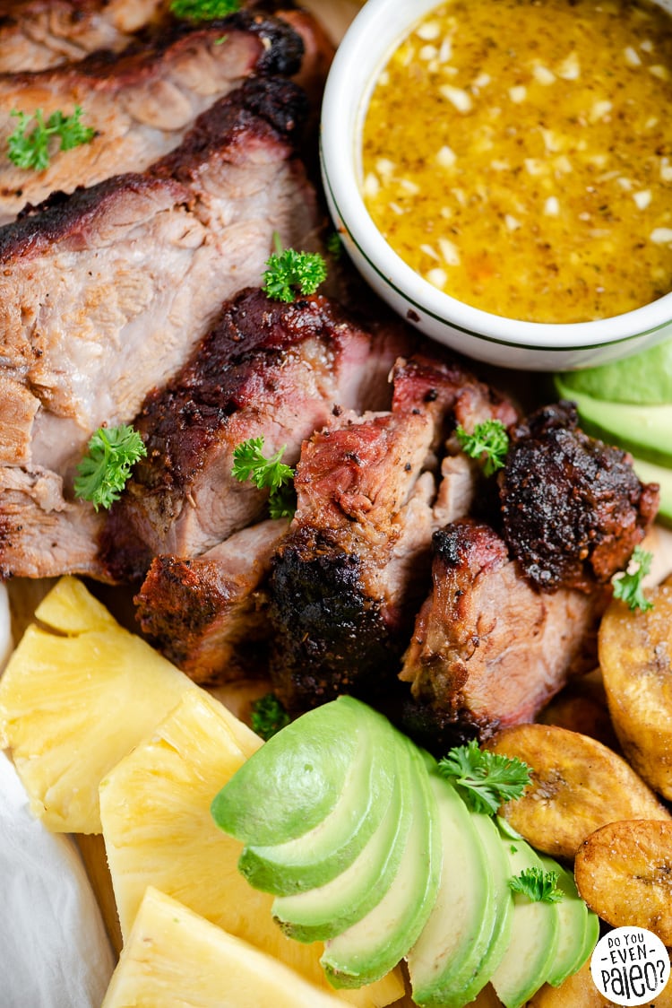 Closeup of smoked pork shoulder