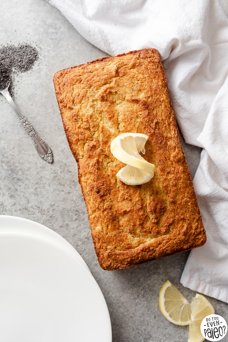 Gluten Free Lemon Poppyseed Zucchini Bread Loaf